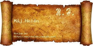 Máj Helén névjegykártya